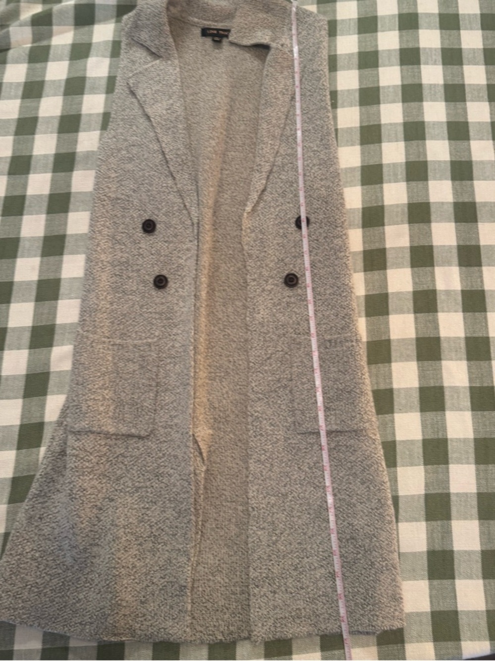 Love Tree Textured Knit Sleeveless Vest in Heather Taupe - Picture 8 of 11